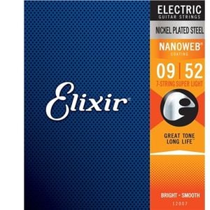 Elixir #12007 Electric Nanoweb 7 Strings Steel Super 9-52 Light