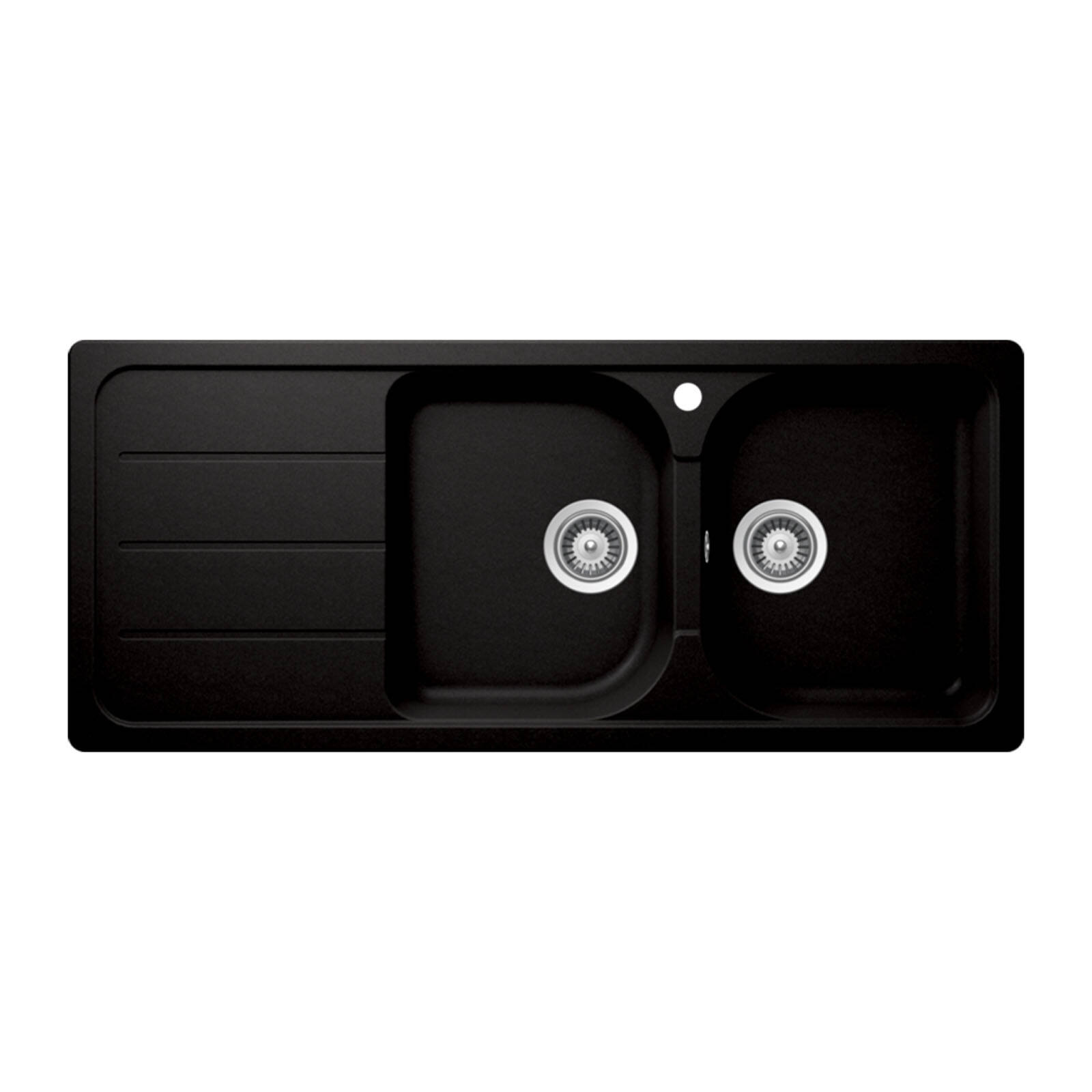 Schock Formhaus Nero Double Bowl Right Hand Sink and Drainer product image