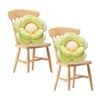 Soga 2x Green Double Flower Cushion Soft Floor Plush Pillow Home Decor