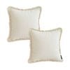 SOGA 2X 45CM Creamy White Chenille Throw Pillows