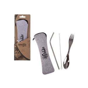 Appetito Eco Traveller's 3 Piece Stainless Steel Cutlery Set