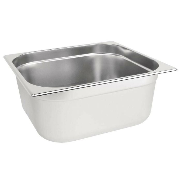 Vogue Gastronorm Tray Stainless Steel 2/3 150mm Commercial Kitchen Food Pan Storage