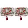 2PK LVD 34x180cm Polyester Wreath Christmas Table Runner Home/Kitchenware Decor