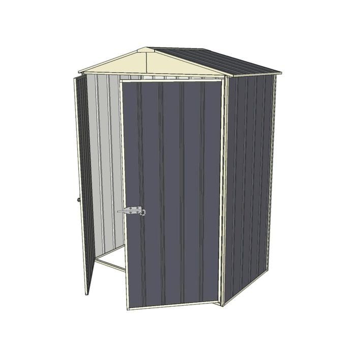 Build-a-Shed 1.5 x 0.8 x 2.3m Double Hinged Door Gable Shed - Grey