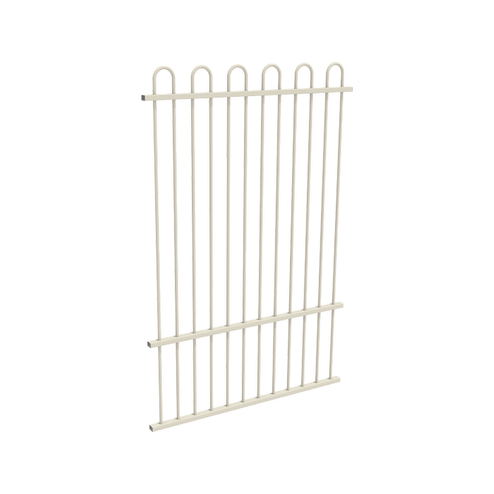 ProtectorAl 350 - 1200 x 1800mm Surfmist Aluminium Loop Top Pool Fence Panel With Mid Rail