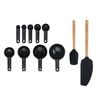 11pc KitchenAid Plastic Baking Measuring Cooking Utensil Set - Black