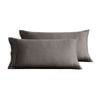 Serene 400tc Bamboo Cotton Sateen King Pillowcase Charcoal - Twin Pack
