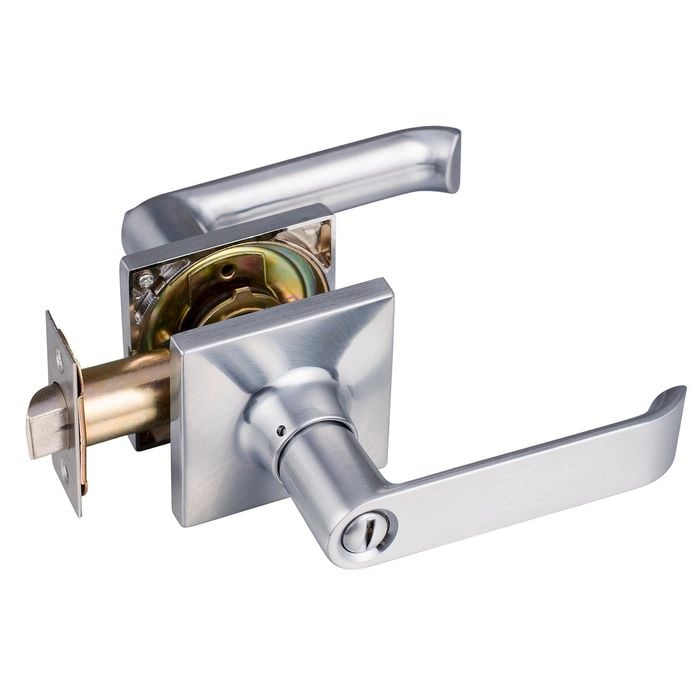 Schlage Satin Chrome Regent Series Orlando Privacy Leverset