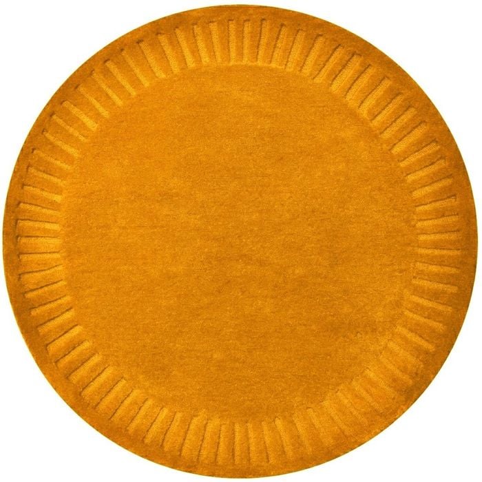 Handtufted Wool Rug-unique 6445-lemon Chrome-160x160cm