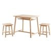 Natural Signature 2 Seater Raw Natural Moroni 3 Piece Dining Set