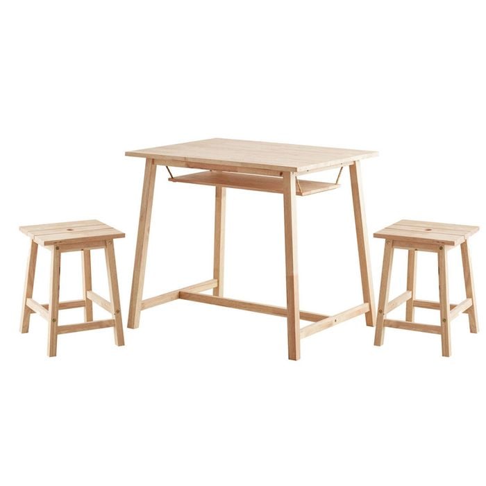 Natural Signature 2 Seater Raw Natural Moroni 3 Piece Dining Set