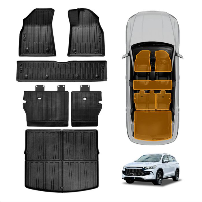 3D Floor Mats Boot Liner Set for BYD Sealion 5 2026-Onwards Cargo Kick Back Seat  Cover