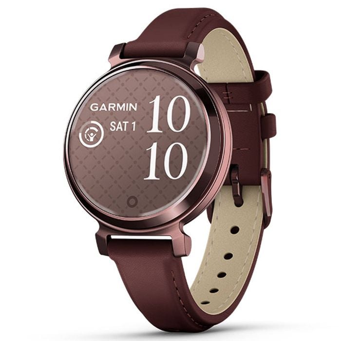 Garmin Lily 2 Classic Smartwatch - Dark Bronze W Leather Band
