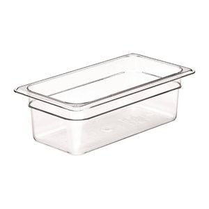 Cambro Gastronorm Pan Polycarbonate Clear 1/3 100mm Commercial Kitchen Food Storage