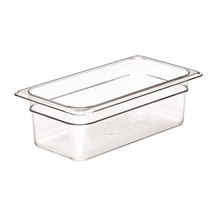 Cambro Gastronorm Pan Polycarbonate Clear 1/3 100mm Commercial Kitchen Food Storage