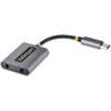Startech Usb-c Headphone Splitter – Dual Headset Adapter With Mic Input – Usb-c To 3.5mm Audio