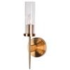 Brilliant 39.5cm Fluted Glass And Satin Brass Eternal Vanity Light