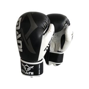 TuffX Boxing Gloves Black/ White 12oz