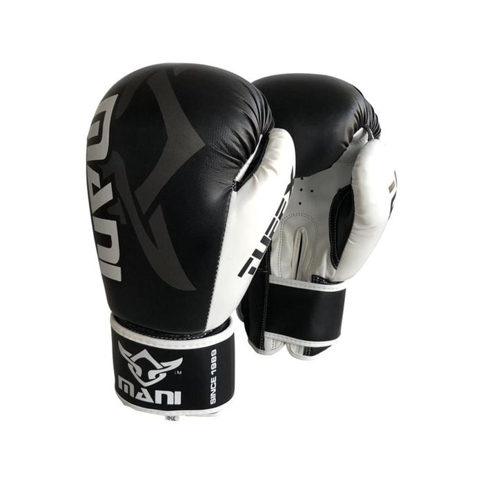TuffX Boxing Gloves Black/ White 12oz