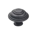 Prestige 34mm Black Cast Iron Cupboard Knob