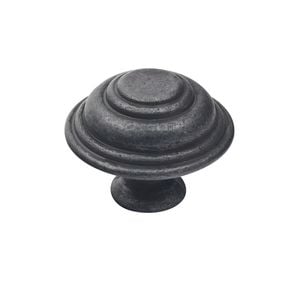 Prestige 34mm Black Cast Iron Cupboard Knob