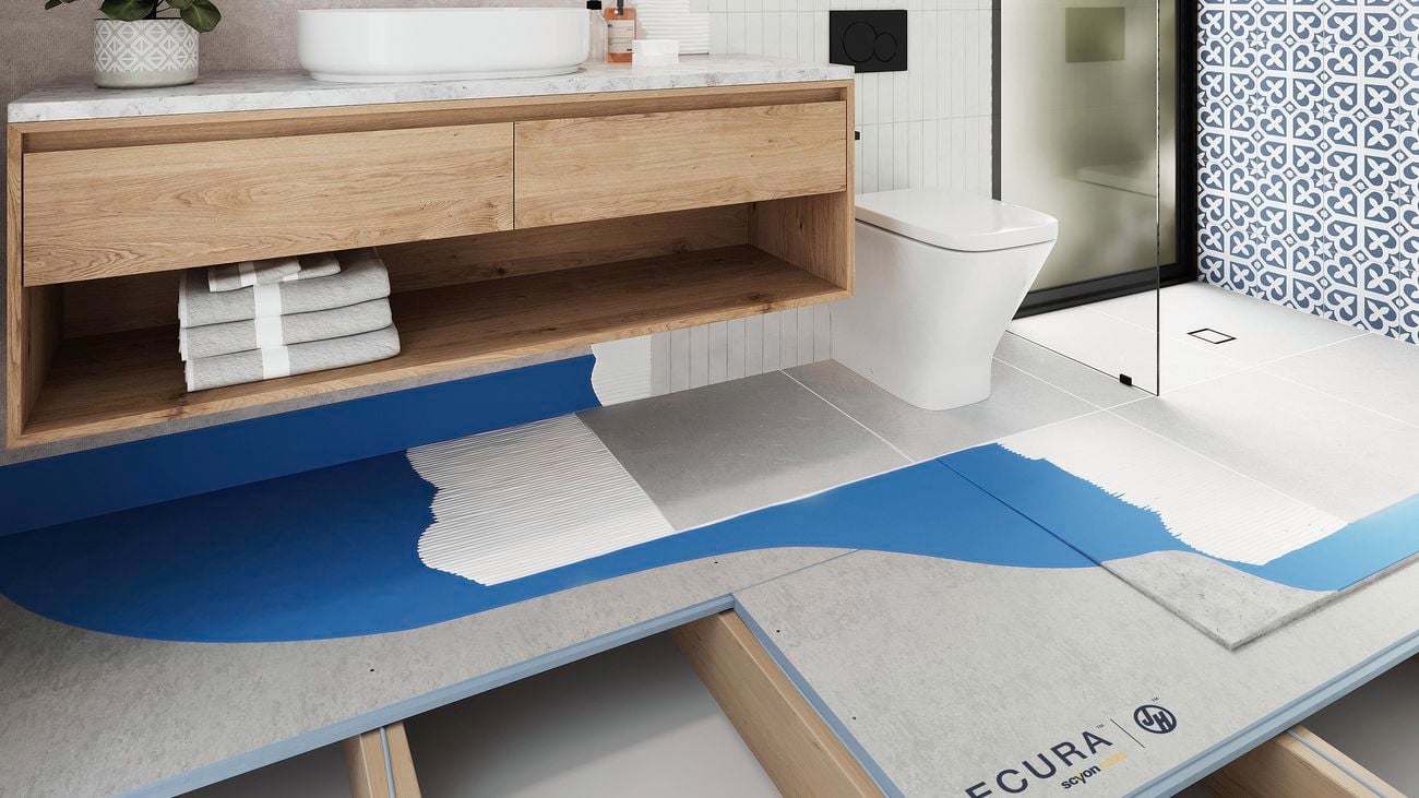 A Secura from James Hardie bathroom floor