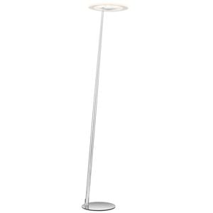 Telbix Faro Modern Standing Floor Lamp Light Foot Switch Metal Acrylic Chrome