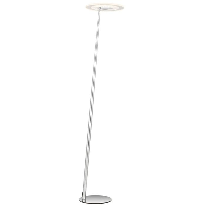 Telbix Faro Modern Standing Floor Lamp Light Foot Switch Metal Acrylic Chrome