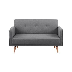 Picasso 2 Seater Fabric Sofa Lounge Couch Dark Grey
