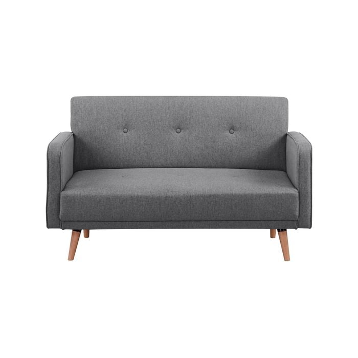 Picasso 2 Seater Fabric Sofa Lounge Couch Dark Grey