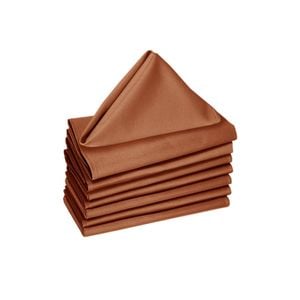 Hoydu Set of 8 Cotton OR Poly Cotton Napkins Copper 40 x 40 cm