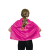 SHORT CAPE Kids Childrens Party Costume Vampire Coat School Team Colours Hot Pink