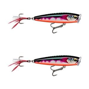 2x Rapala 9.5cm Skitter Pop Elite Topwater Fishing Lures - Gilded Toman