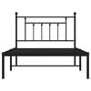 vidaXL Bed Frame Metal Bed Base with Headboard King Single Size Bed Black