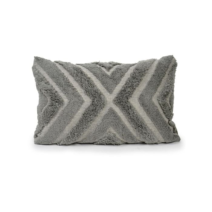Yarra Textiles Tufted  Lumbar Cushion with Insert| Boho Sage Green colour | 38 cm x 63 cm