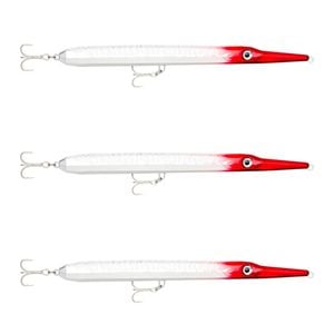 3x Rapala 22cm Flash X Skitter Floating Topwater Fishing Lures - HD Red Head UV