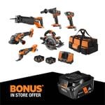 AEG 18V FUSION Brushless 6-Piece 5.0Ah FORCE Kit