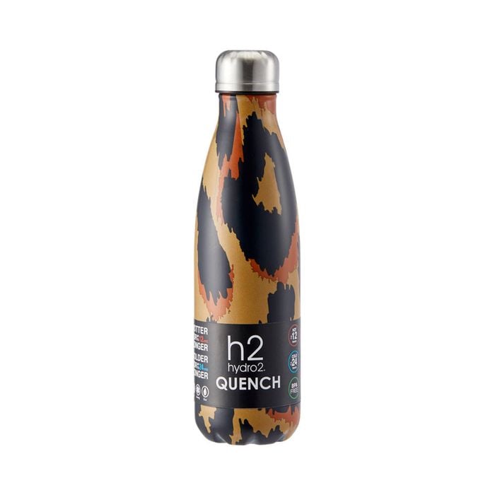 H2 Hydro2 H2 Quench Bottle 500ml - Leopard