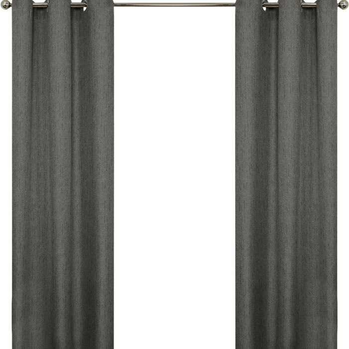 Smart Home Products 120 x 223cm Steel Mali Eyelet Blockout Curtain - 2 Pack