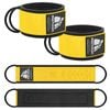 METEOR Ankle Strap Wrist Cuff for Cable Machine Attachments (Black Yellow)