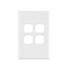 HPM EXCEL 4 Gang White Coverplate