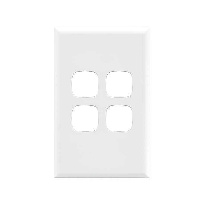HPM EXCEL 4 Gang White Coverplate