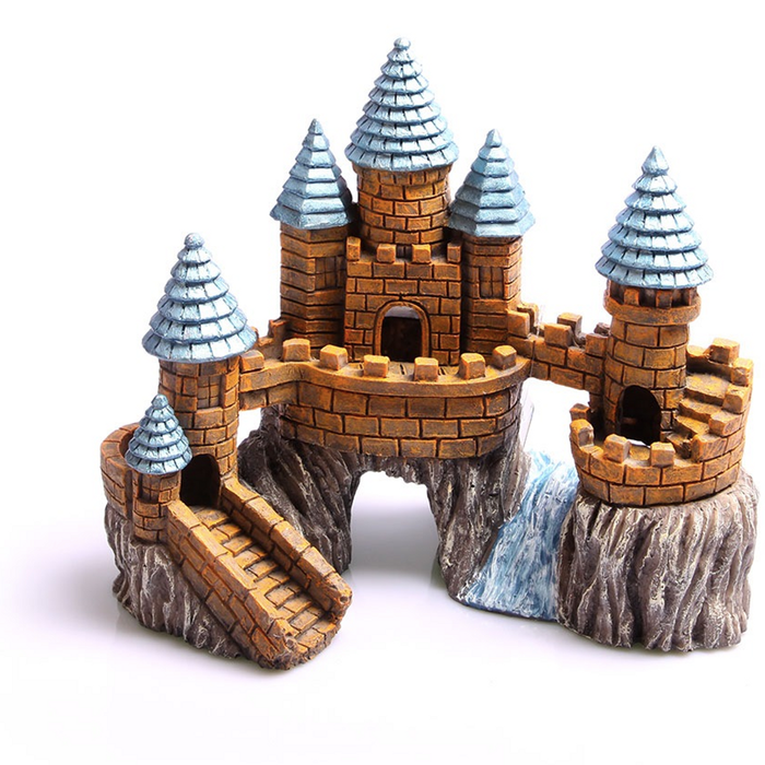 Aqua One Castle on the Rock with River Ornament - Small (36862)