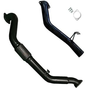 Ignite Exhausts Turbo Back For Toyota Landcruiser 79 Series V8 S/cab 3" No Cat Side Exit Black Aluminised Steel