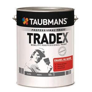 Taubmans 10L White Gloss Oil Based Tradex Enamel Paint