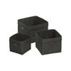 Flexi Storage Living Dark Grey Square Felt Baskets - Set Of 3 - Dark Grey