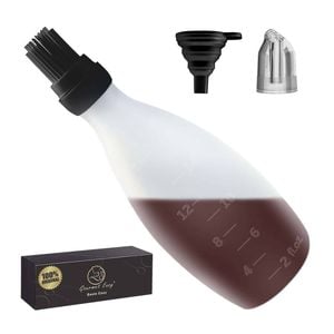Gourmet Easy Basting Brush  Silicone Pastry Brush with Sauce Dispenser, BBQ Tool