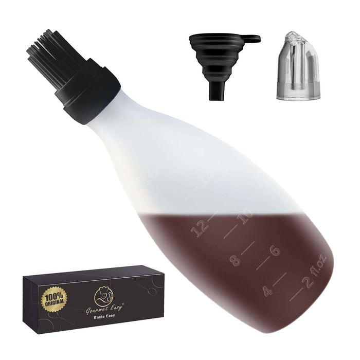Gourmet Easy Basting Brush  Silicone Pastry Brush with Sauce Dispenser, BBQ Tool
