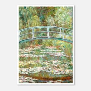 Galrie Monet’s Japanese Bridge Art Print Iconic Impressionist Masterpiece for Home, Poster Only, A0 84 x 119cm (33 X 47inch)