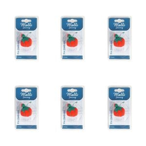 6pk Malli Sewing Nylon Tailoring/sewing Needle Pin Storage Cushion 3.5cm Red